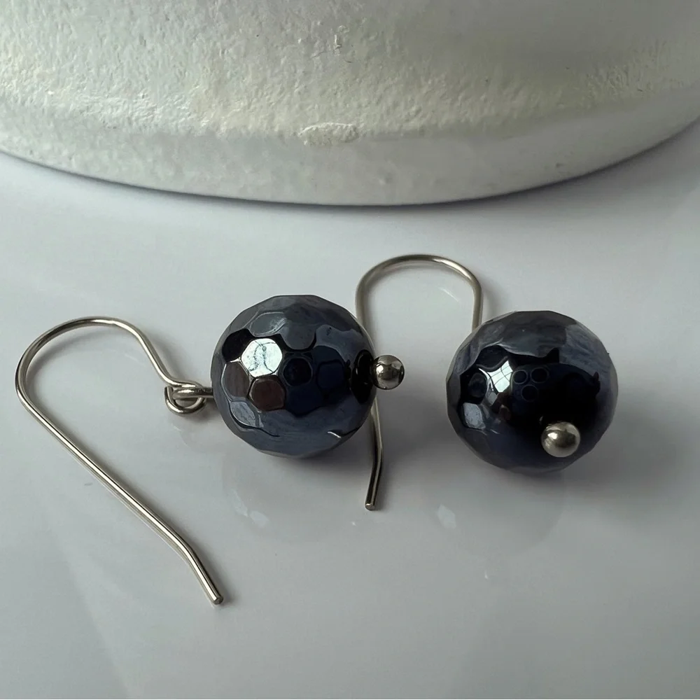 Hand Crafted black faceted